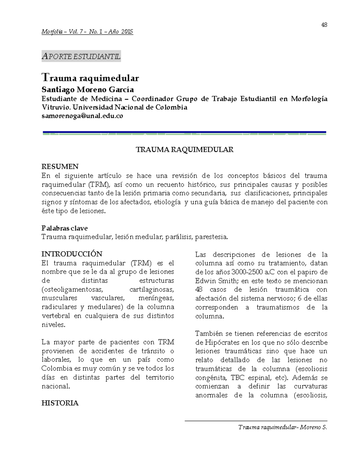 Cafloridoc,+ Trauma+ Raquimedular - Morfolia – Vol. 7 - No. 1 – Año ...