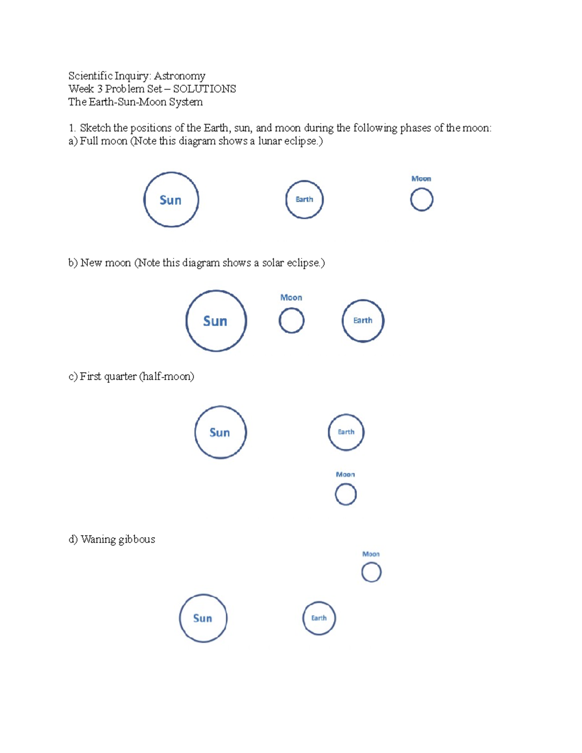 SCI-1000 (12) - lecture - Scientific Inquiry: Astronomy Week 3 Problem ...