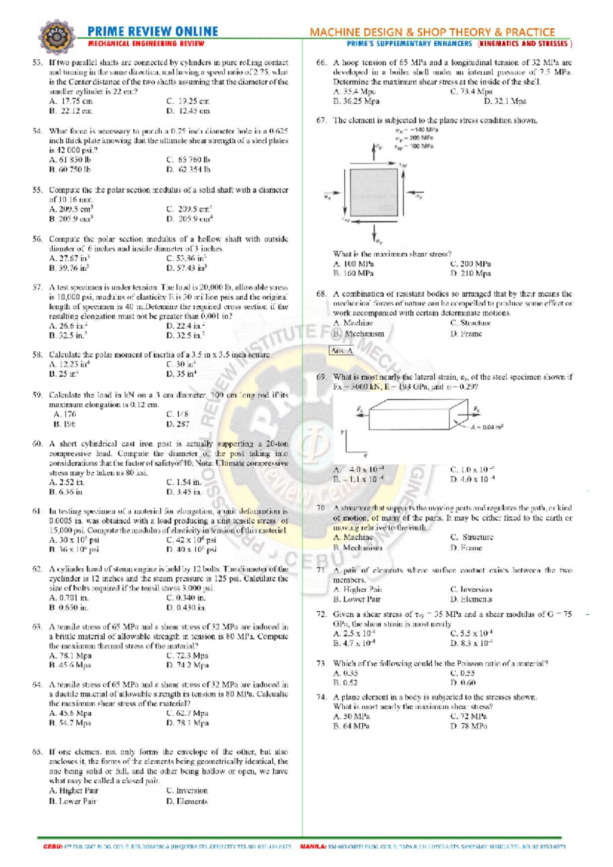 Module 24 page 3 - Review - PRIME REVIEW ONLINE MACHINE DESIGN SHOP ...