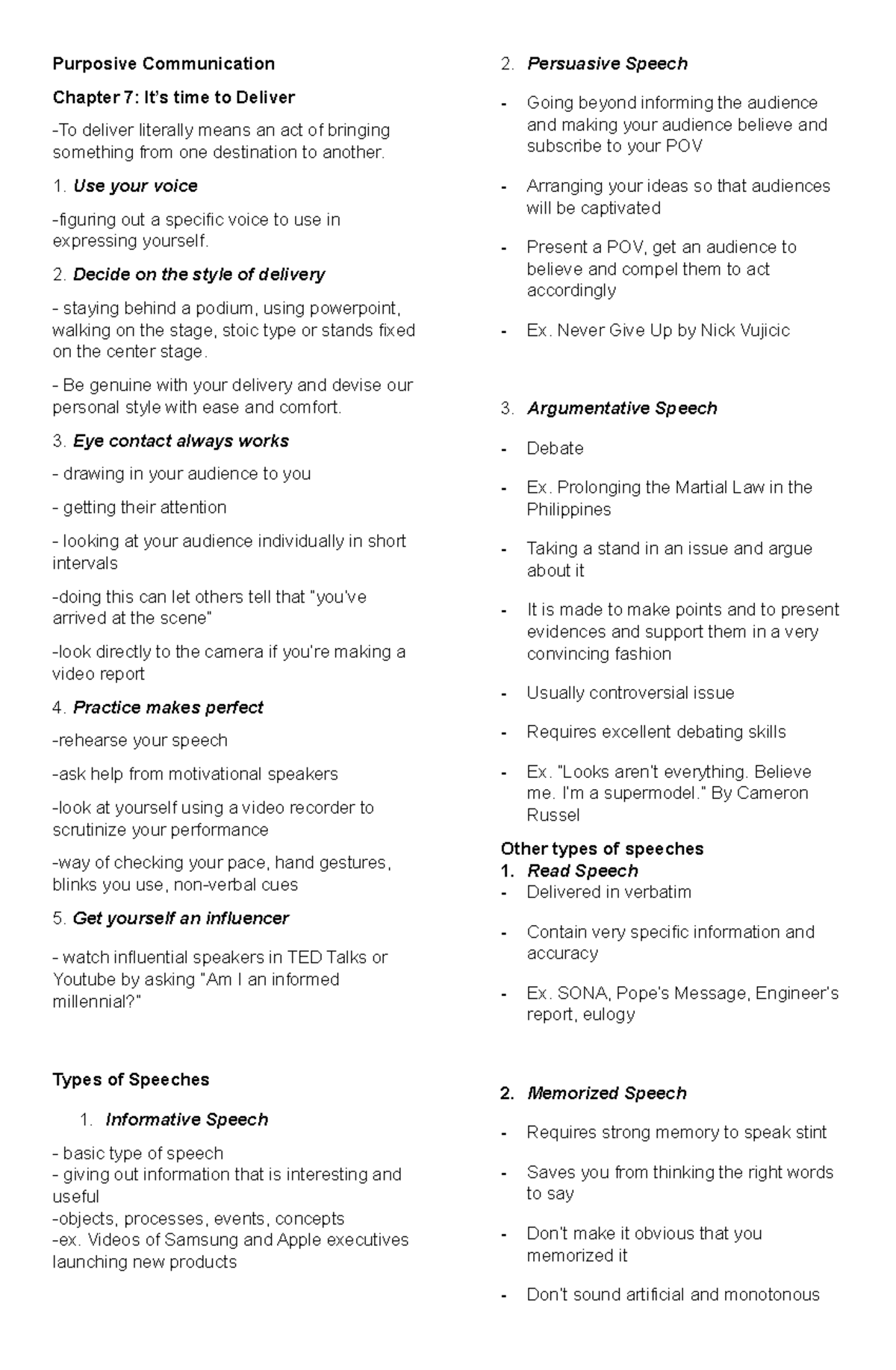 Purposive Communication Chapter 7 - Use Your Voice -figuring Out A ...