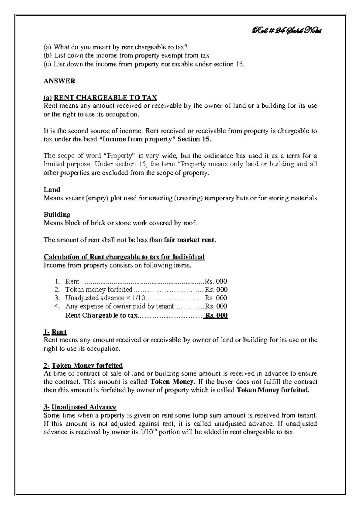 what-do-you-meant-by-rent-chargeable-to-tax-answer-a-rent