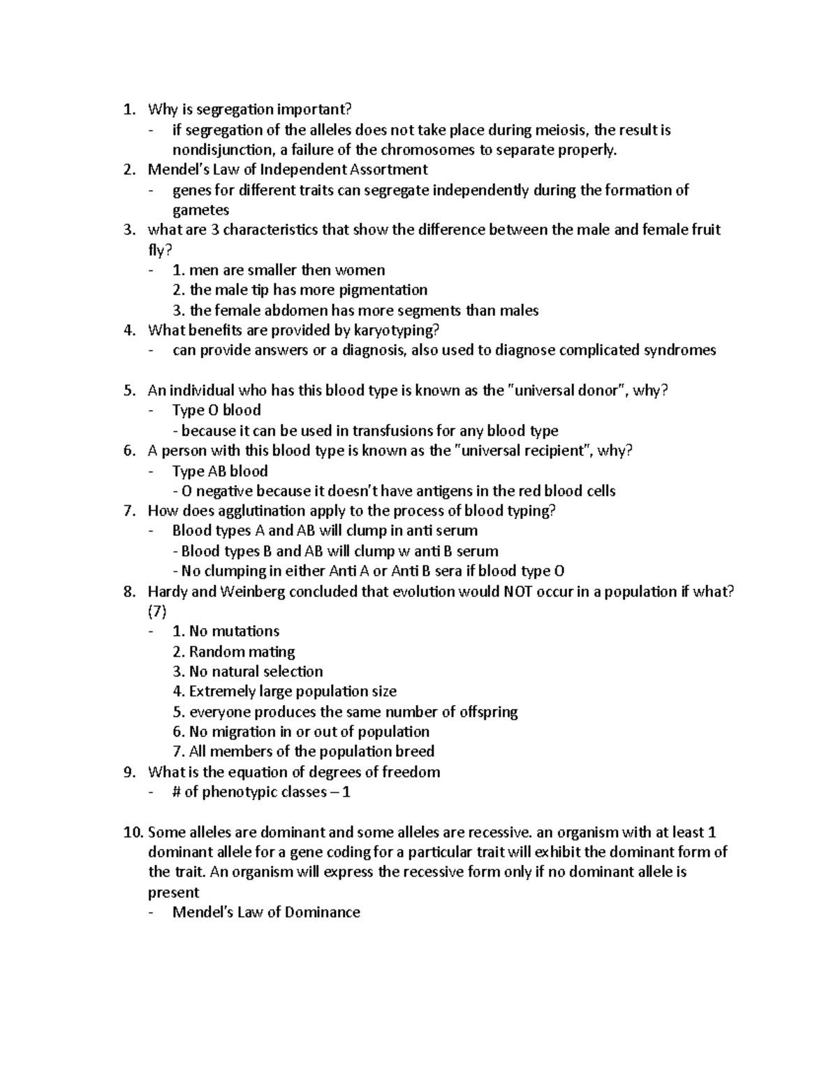 Bio Lab Exam P. 2 - Lecture Notes From Bio Lab/class - Why Is ...