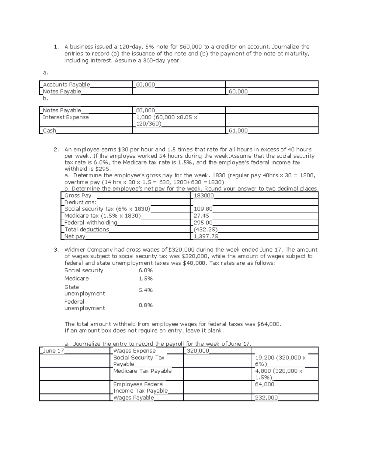 Accounting chapter 10 notes 1. A business issued a 120day, 5 note