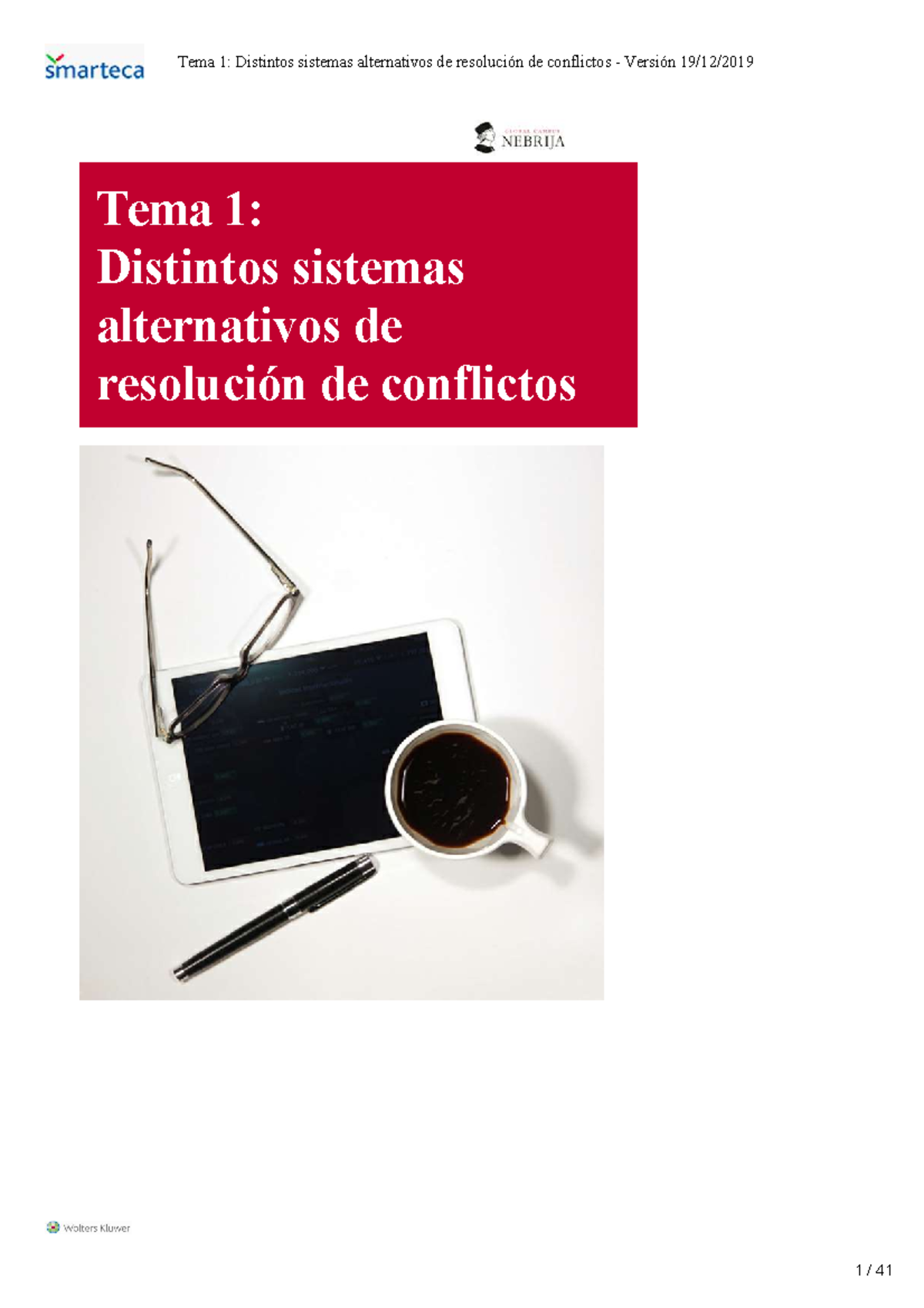 Tema 1 Distintos Sistemas Alternativos De Resolucion De Conflictos