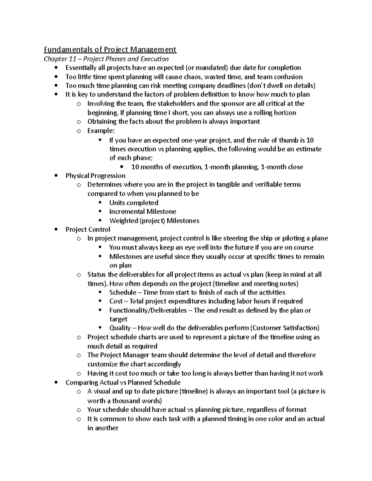 fundamentals of project management assignment