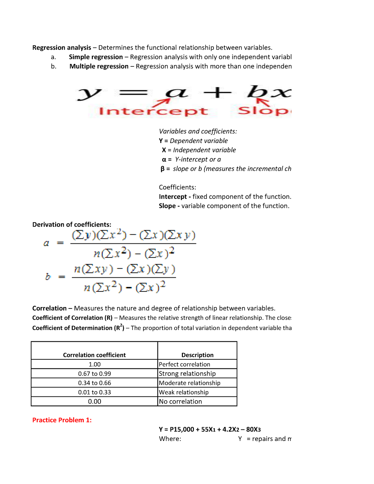 problem solving regression analysis