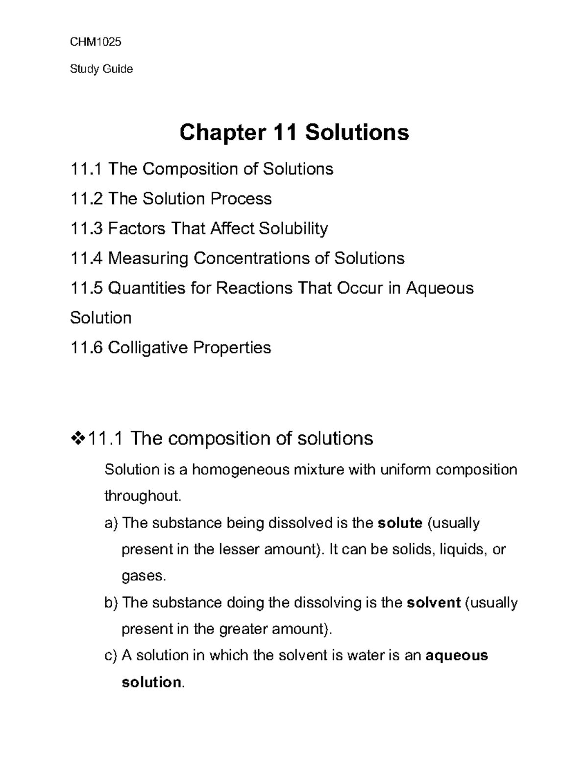 Ch.11 Study Guide - StudyGuide Chapter11Solutions ...