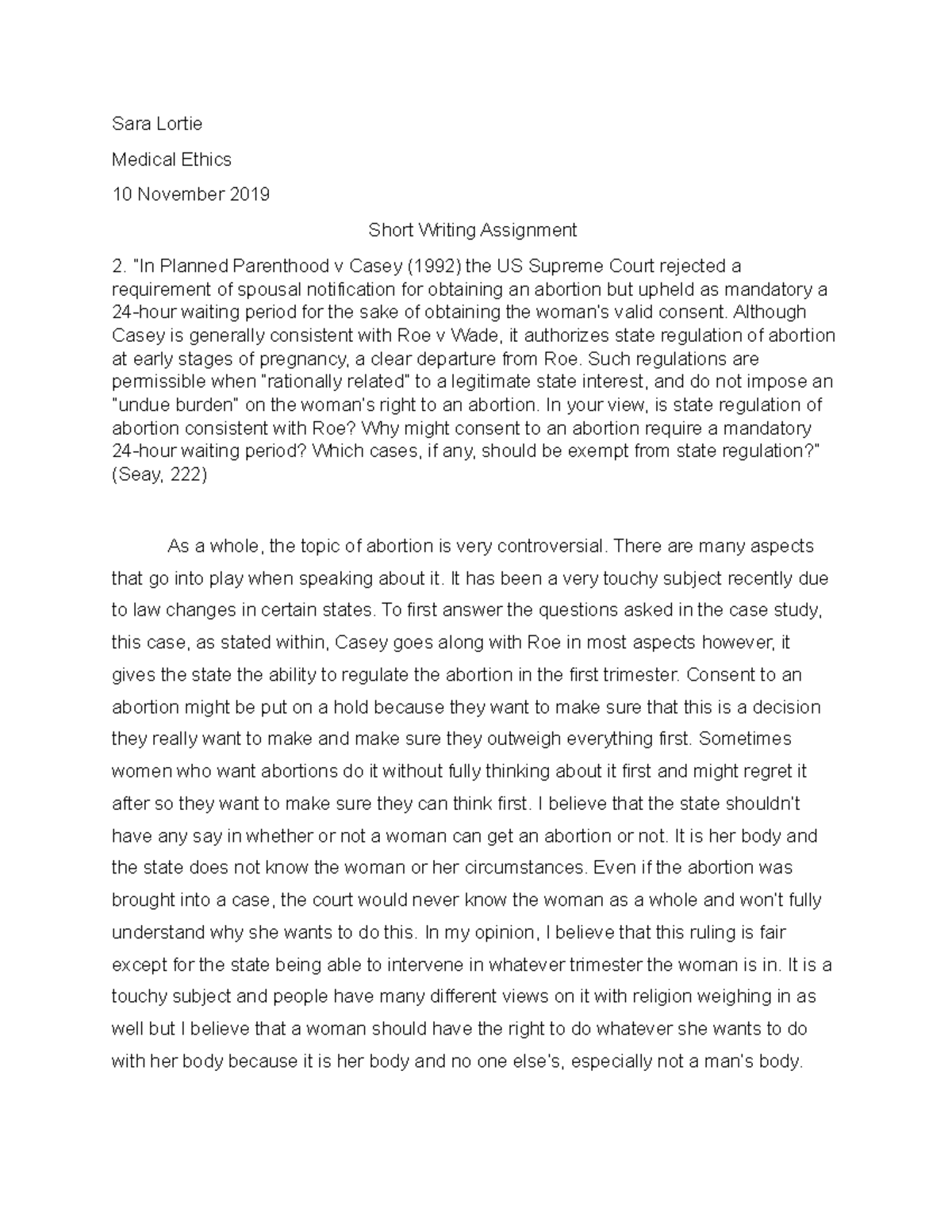 how to write an essay about medical ethics