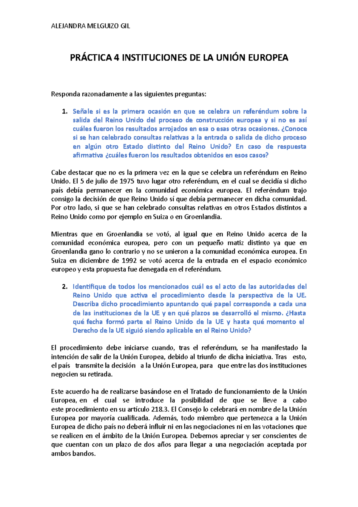 Práctica 4 Instituciones DE LA Unión Europea - ALEJANDRA MELGUIZO GIL ...