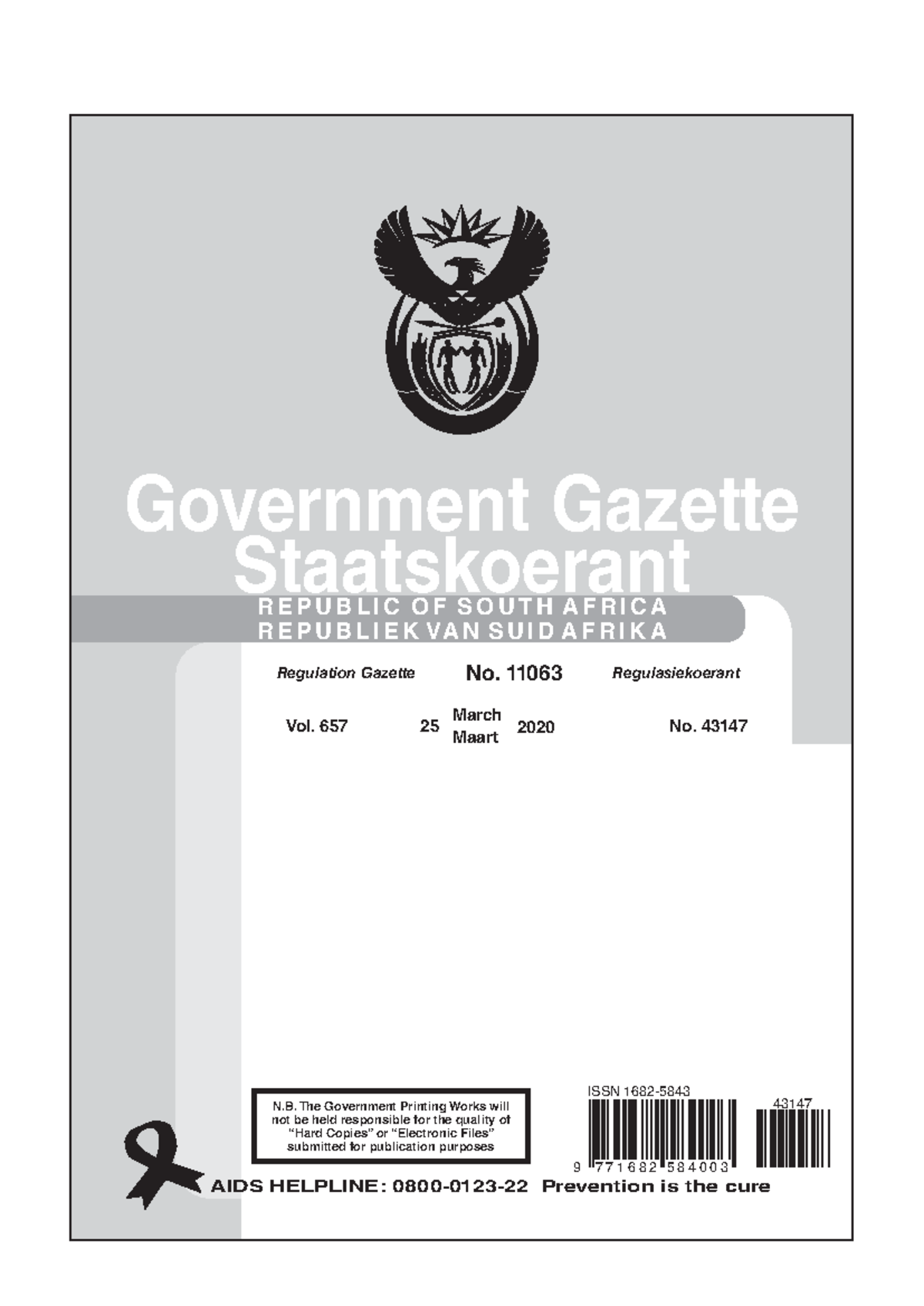 Published Regulations - Regulation Gazette No. 10177 Regulasiekoerant N ...