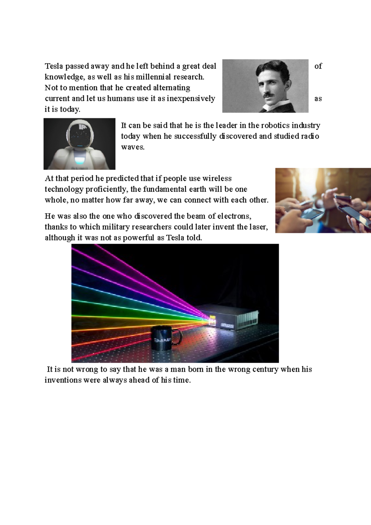 Scripts of Nhat Truong - Tesla passed away and he left behind a great ...