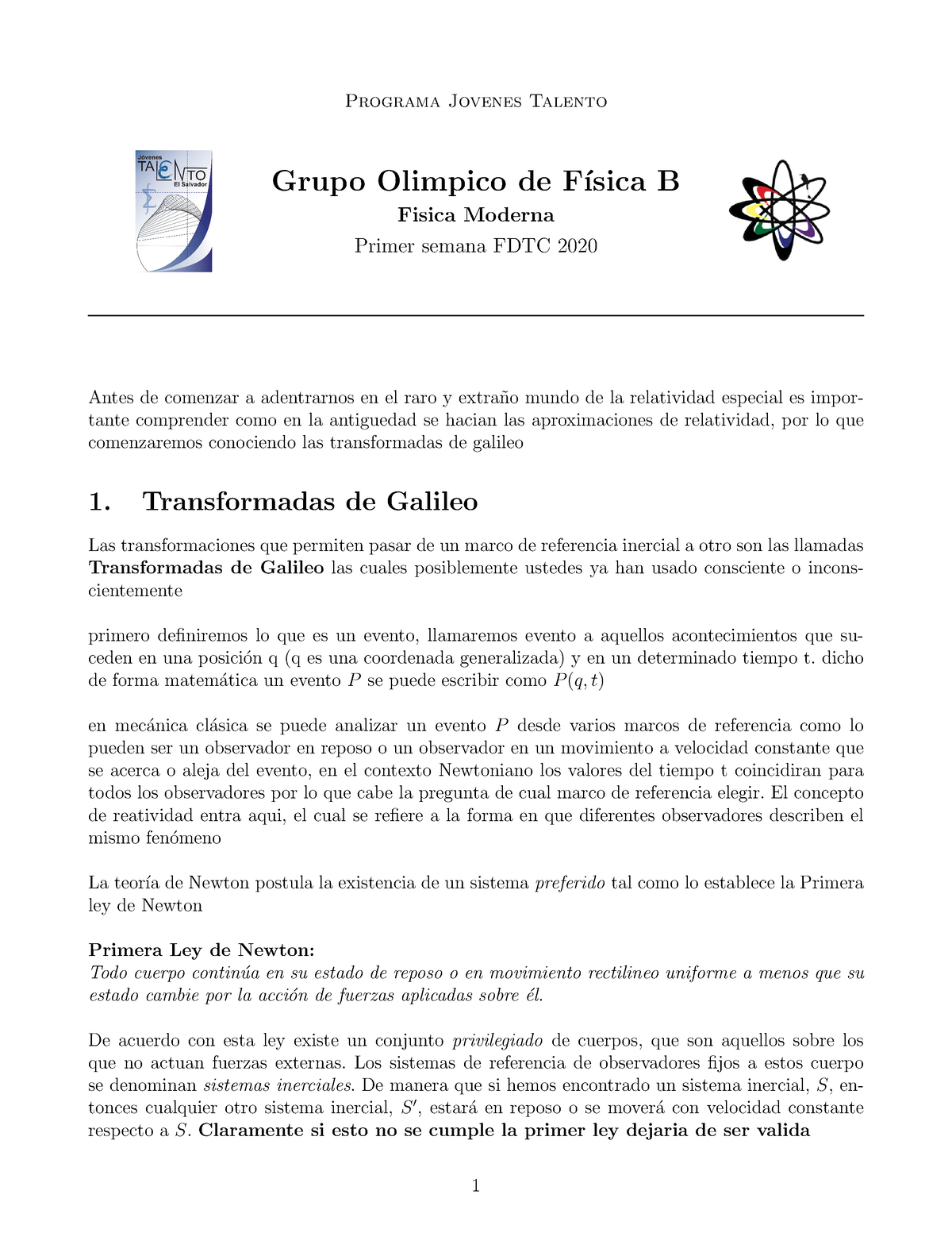 F Sica Moderna FDTC 2020 - Programa Jovenes Talento Grupo Olimpico De F ...