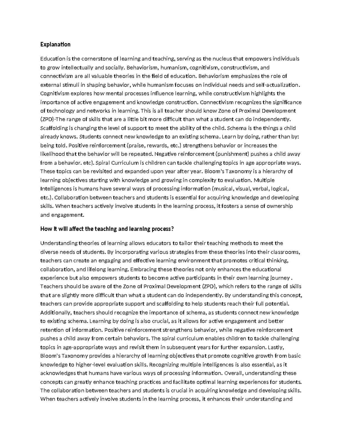 Tsc expalantion CD - tsc - Explanation Education is the cornerstone of ...