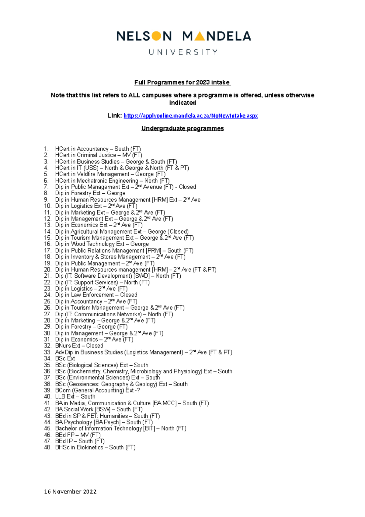List Of Unfilled Programs 2022 - zt41op0