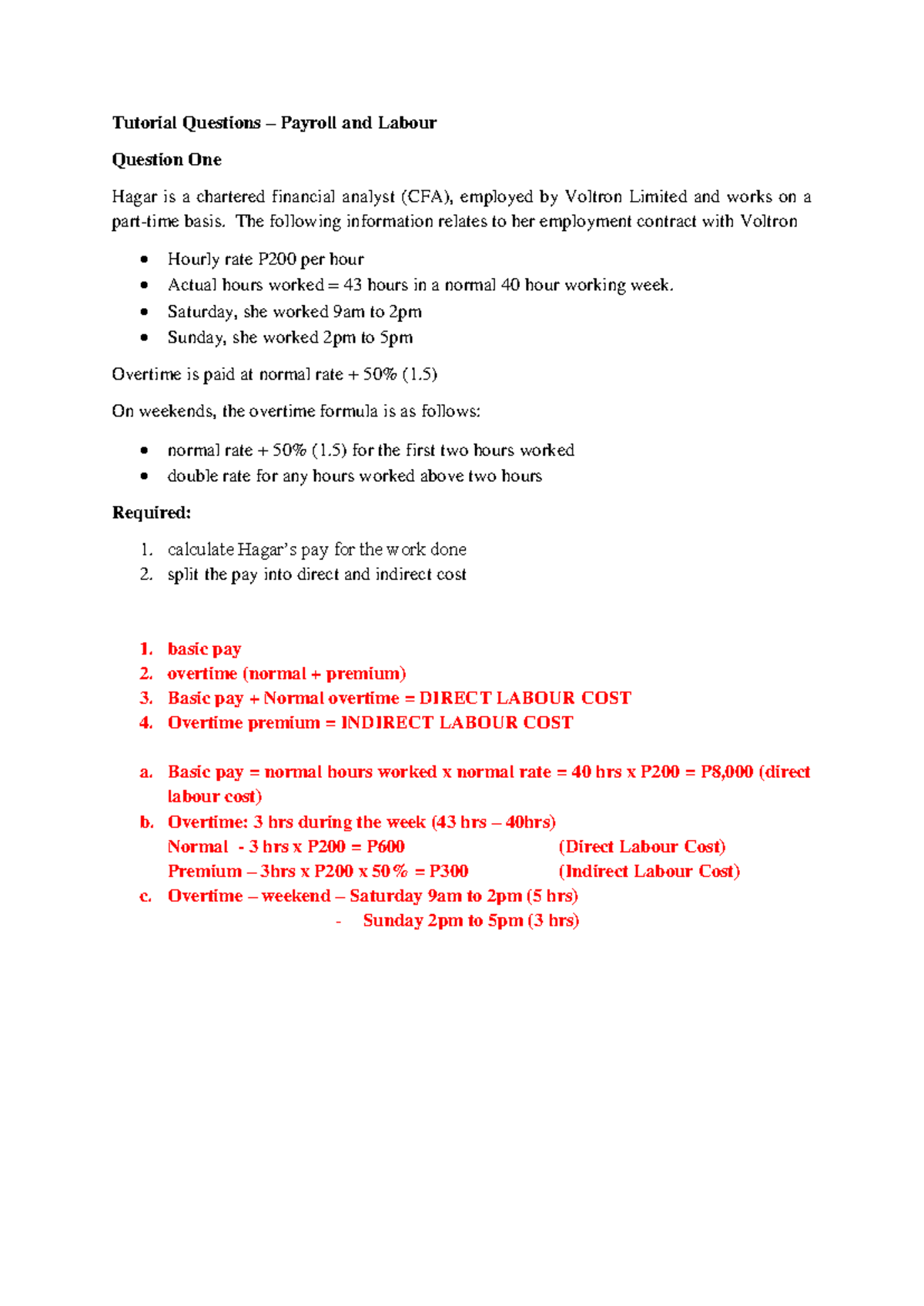 Tutorial Questions - payrol Q1 solution - Tutorial Questions – Payroll ...
