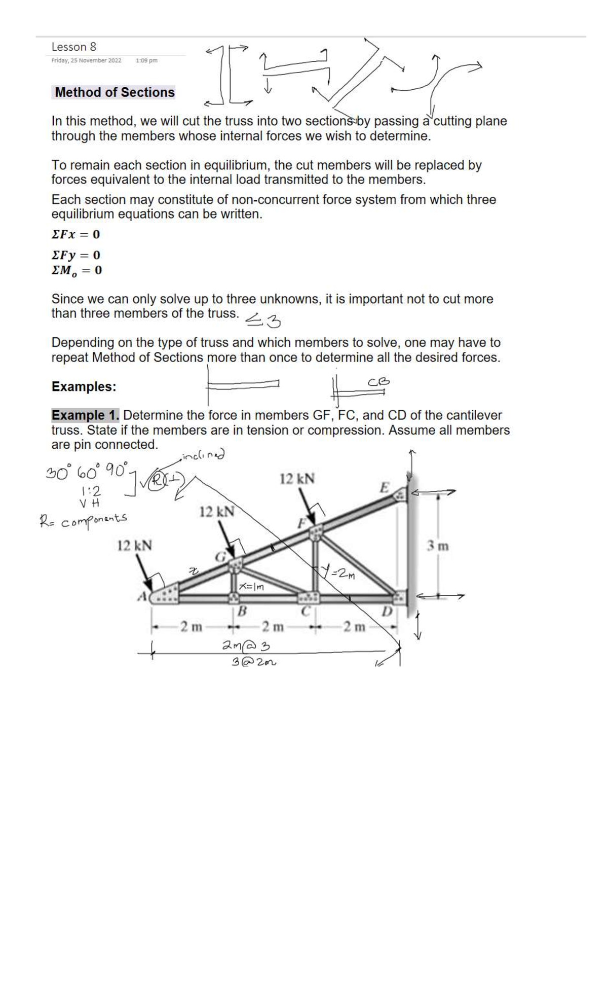 Starib 1 Lesson 8 - for grades - Statics Of Rigid Bodies - Studocu