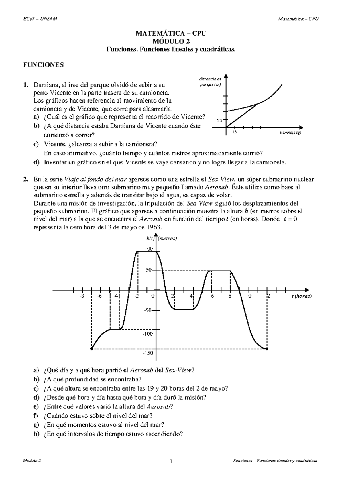 M2-Funciones. F. lineal y cuadrática - MATEMÁTICA – CPU MÓDULO 2 ...