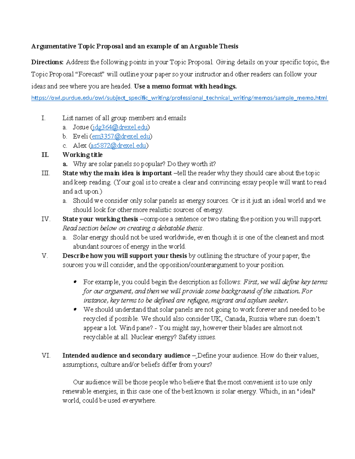 Topic Proposal Template Project 2 - Argumentative Topic Proposal and an ...