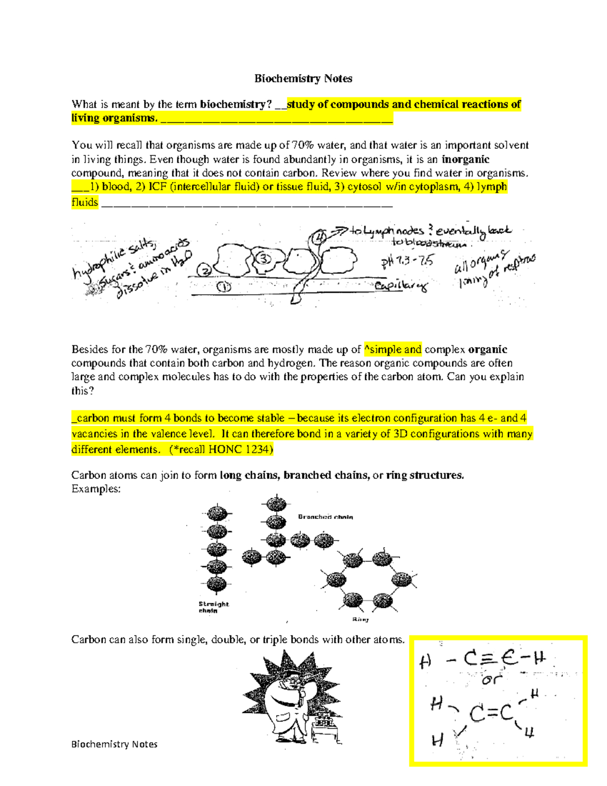 Bichemistry Notes KEY - 1 Biochemistry Notes What is meant by the term ...