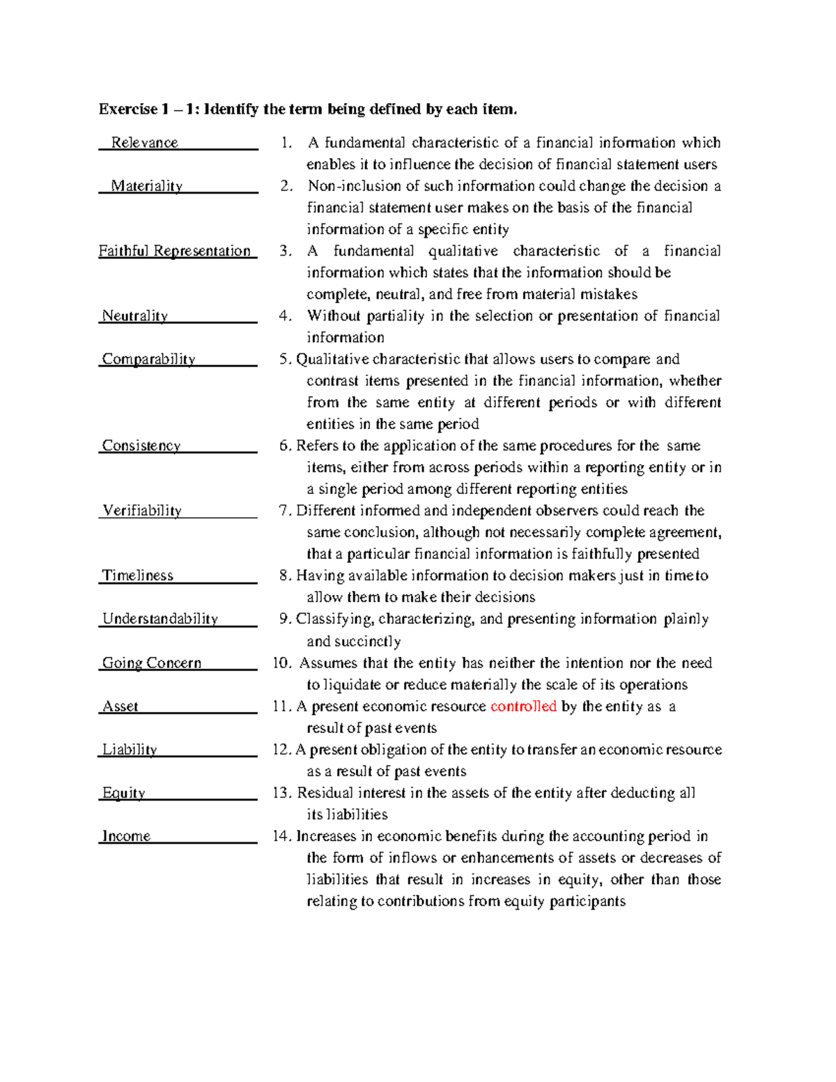 Chapter+1+Introduction+to+Financial+Accounting+Exercises+Answer+Key ...