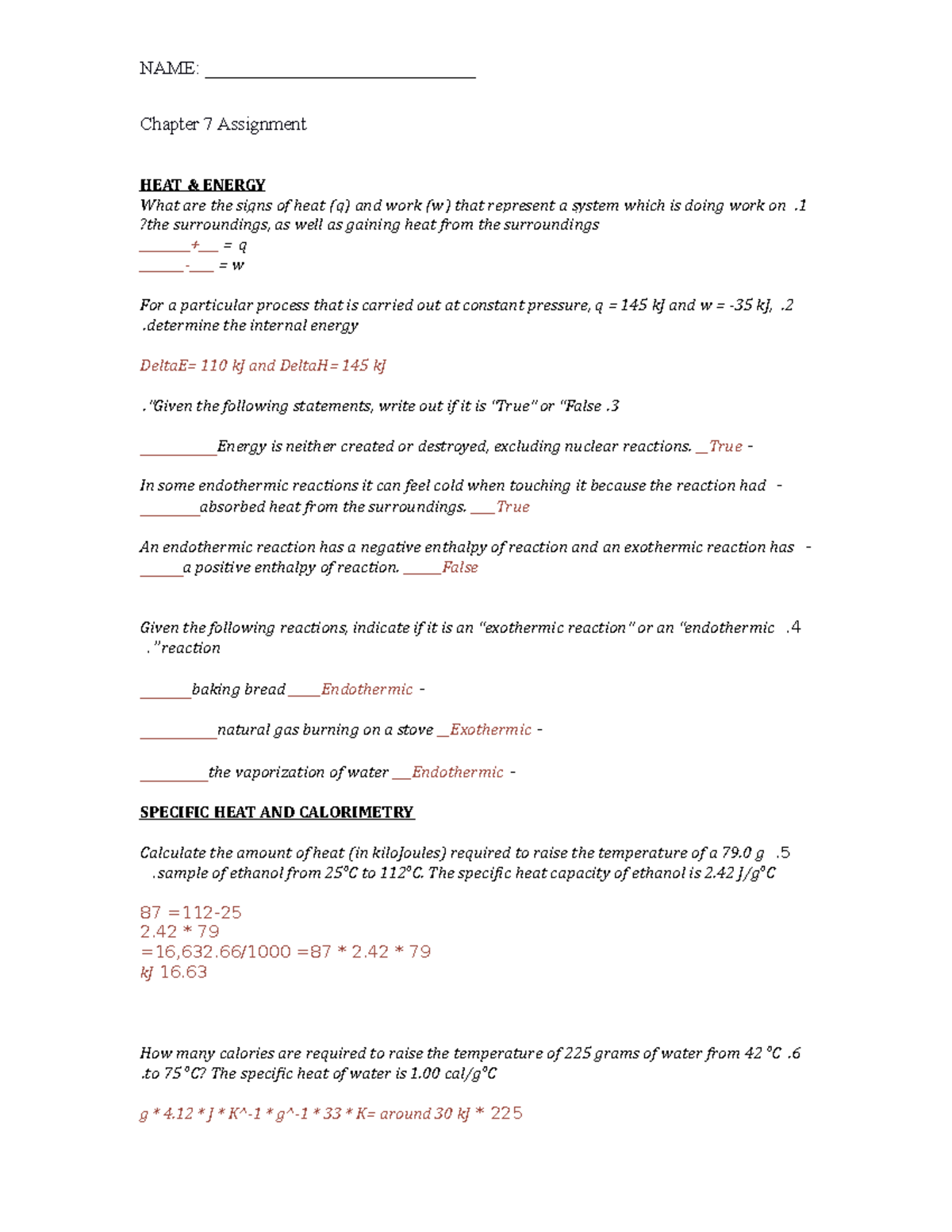 151CH7 General CHM chapter 7 coursework NAME