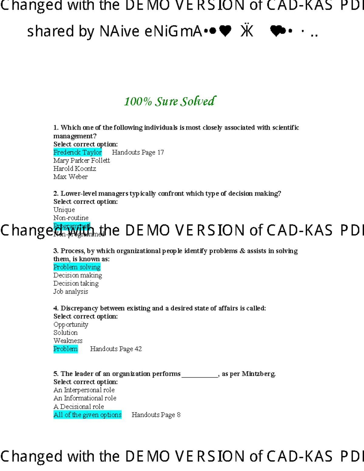 MGT503-Final Term-QUIZ300Mcqs Solvedwith Ref 100Sure - 100% Sure Solved ...