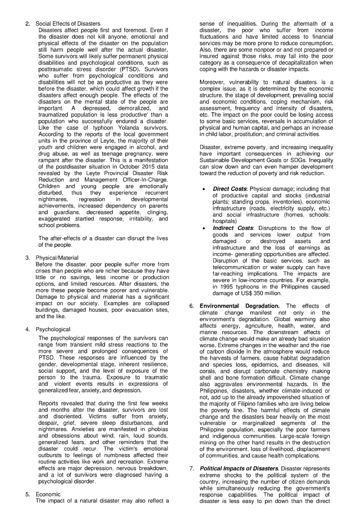 Disaster risk reduction notes - Disaster Readiness and Risk Reduction ...