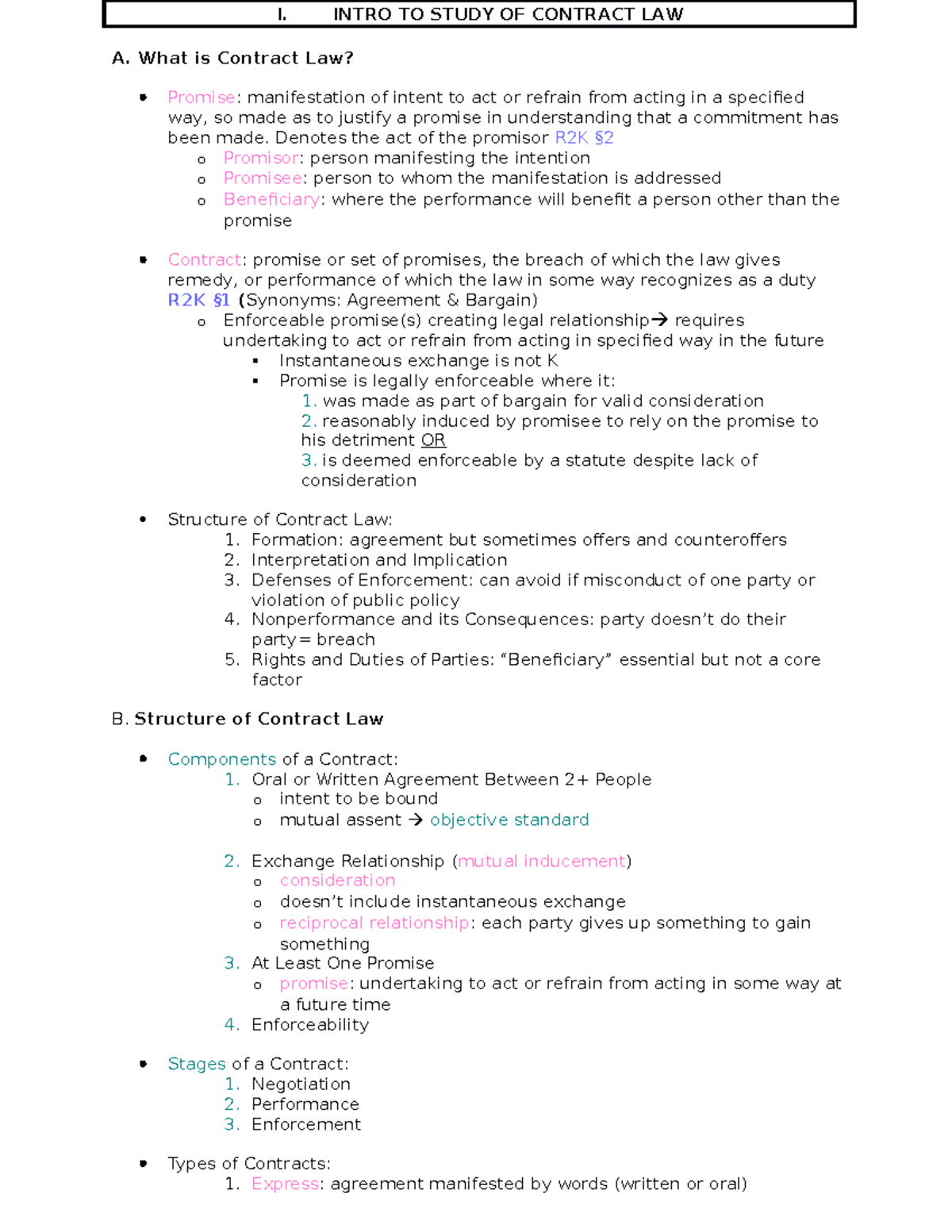 contracts-final-outline-i-intro-to-study-of-contract-law-a-what-is