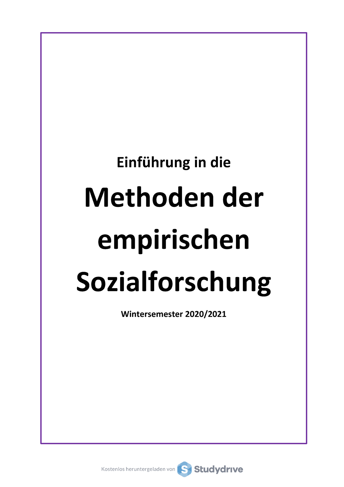 Gesamtskript Für Die Einführung Empirische Sozialforschung Uni Passau ...