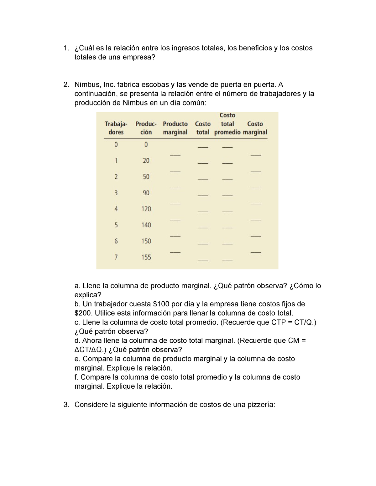 Entornos Economicos Taller Cu L Es La Relaci N Entre Los Ingresos