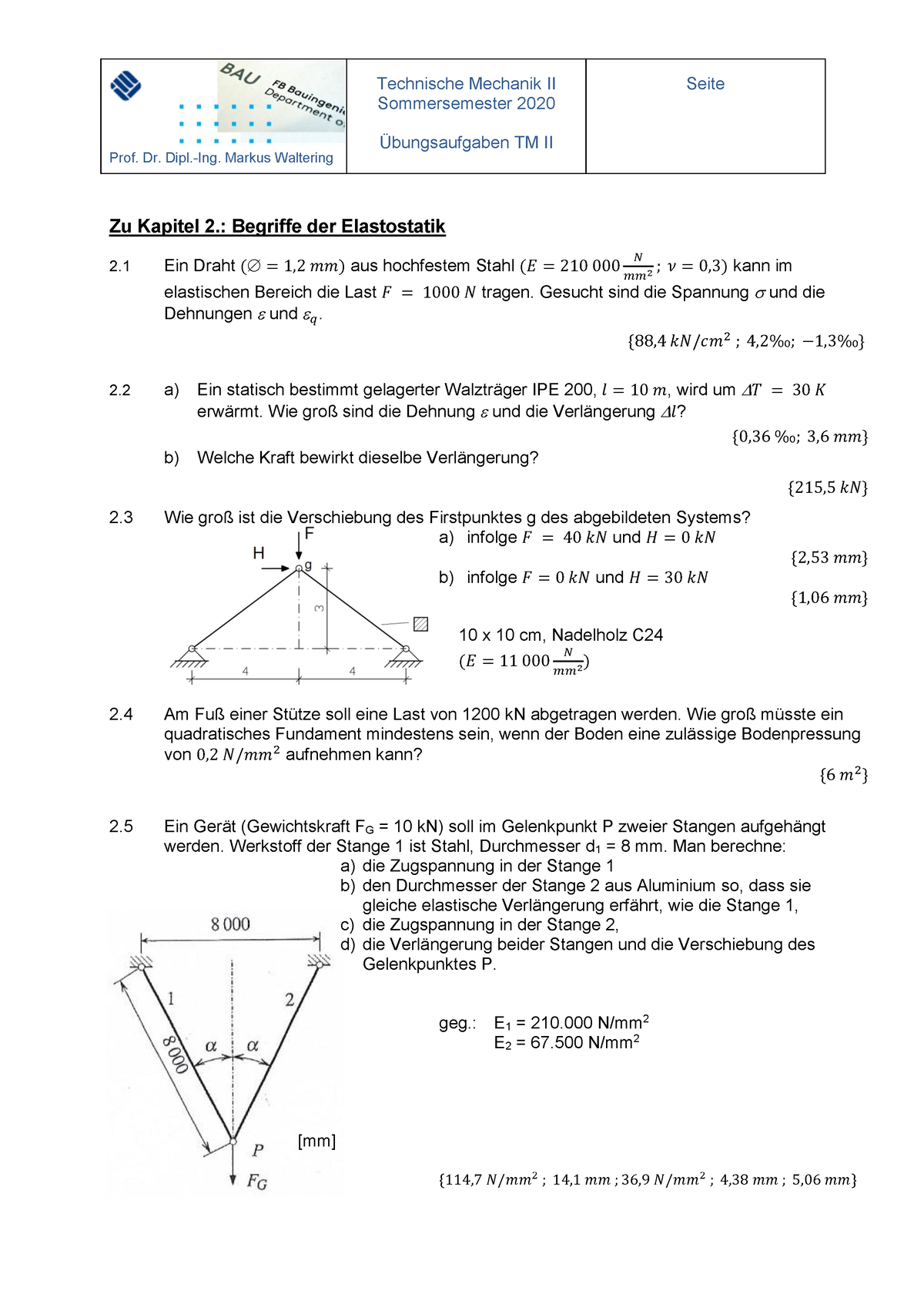 TM2 Übungsaufgaben - TM2 übungen - Prof. Dr. Dipl.-Ing. Markus ...