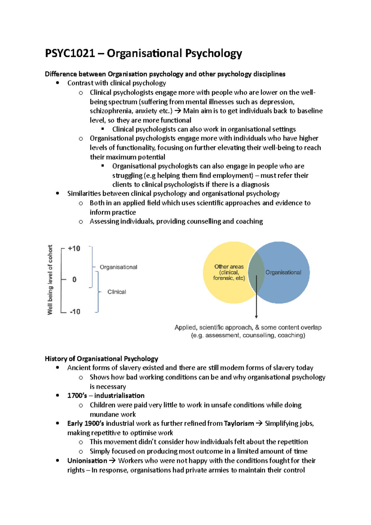 Week 8 - PSYC1021 organisational psychology - PSYC1021 – Organisational ...