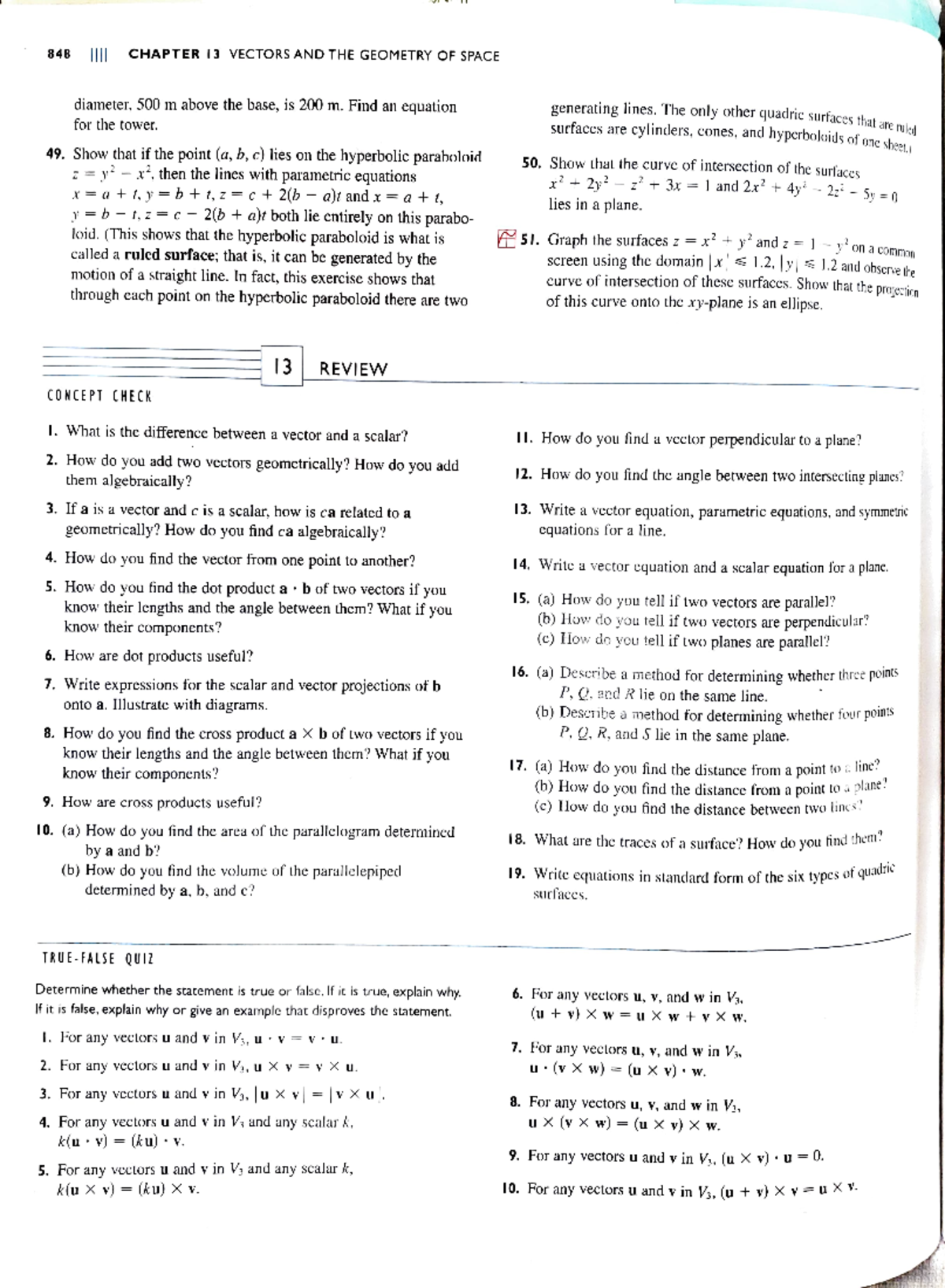 Ch - trtrtr - 848 11 CHAPTER 13 VECTORS AND THE GEOMETRY OF SPACE ...