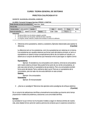 Practica Calificada O1 Teoria General De Sistema 1 Studocu