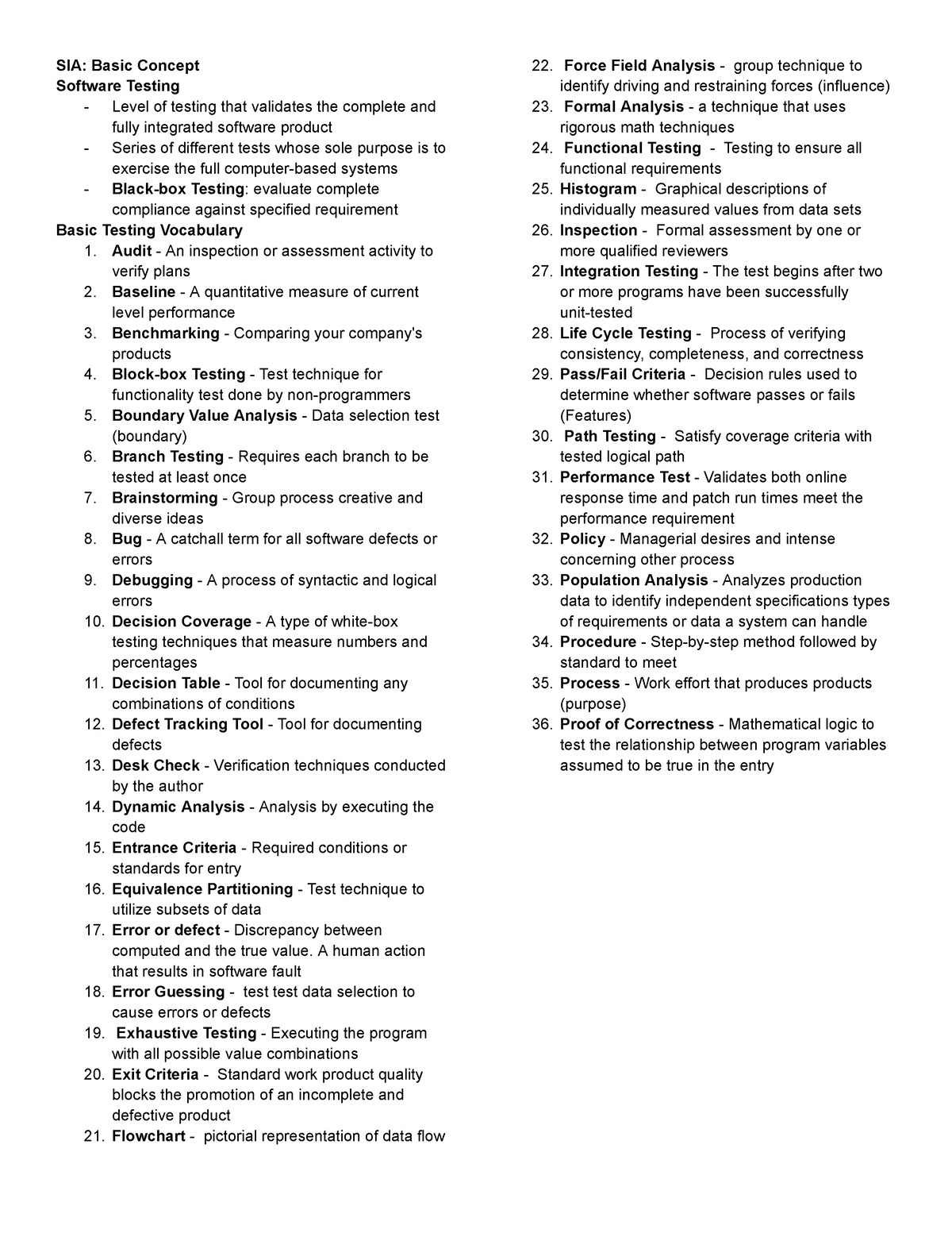 SIA Lecture - System Integration - SIA: Basic Concept Software Testing ...