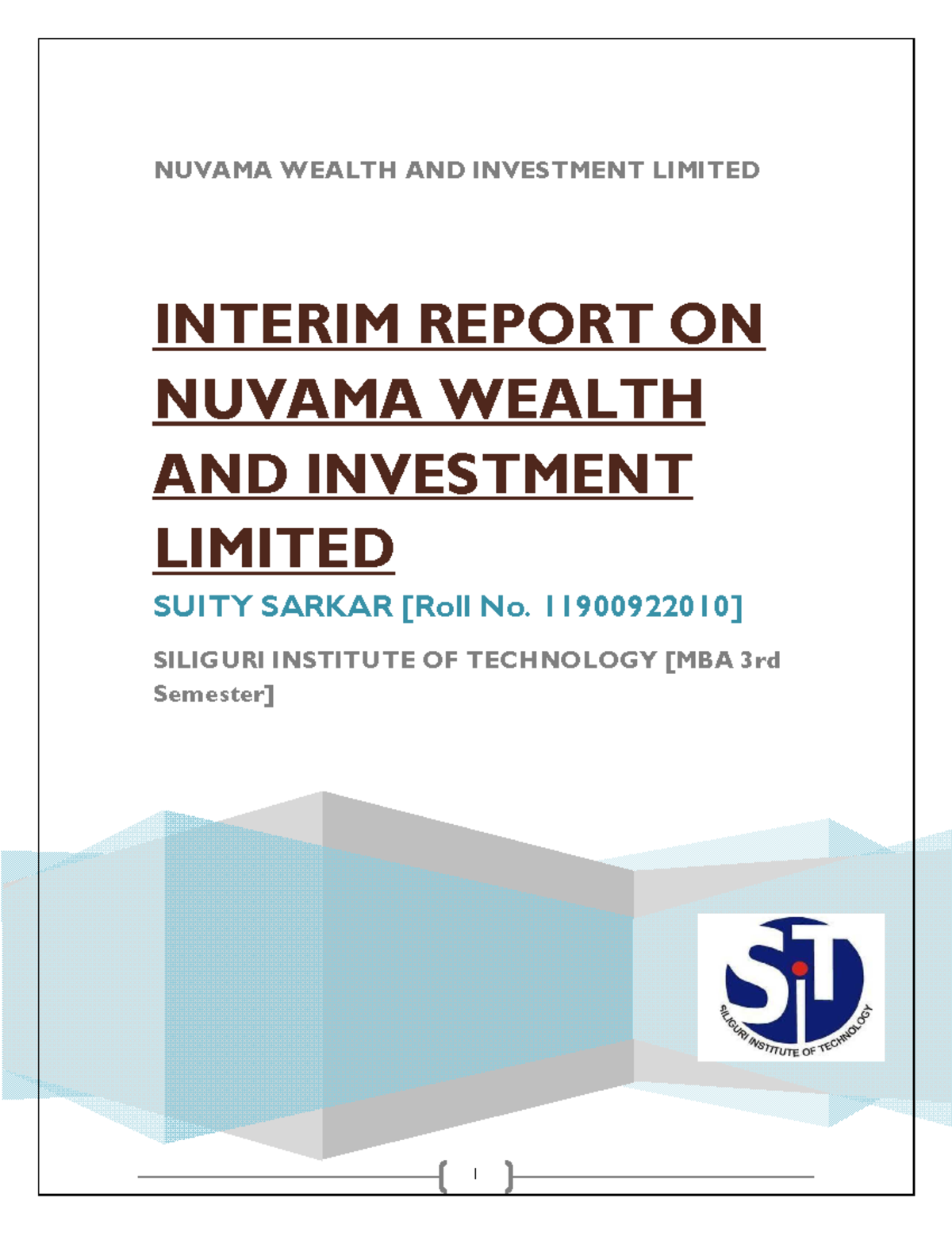 Suity Sarkar - Interim Report - NUVAMA WEALTH AND INVESTMENT LIMITED ...