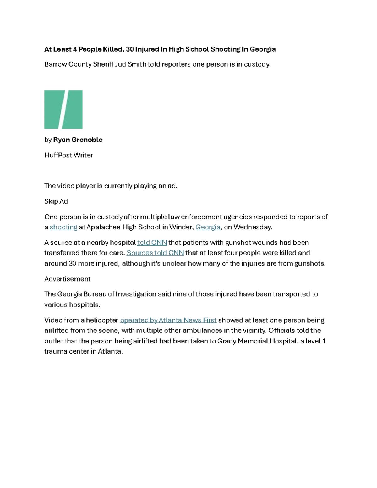 Buzzfeed Sociology assignment - At Least 4 People Killed, 30 Injured In ...