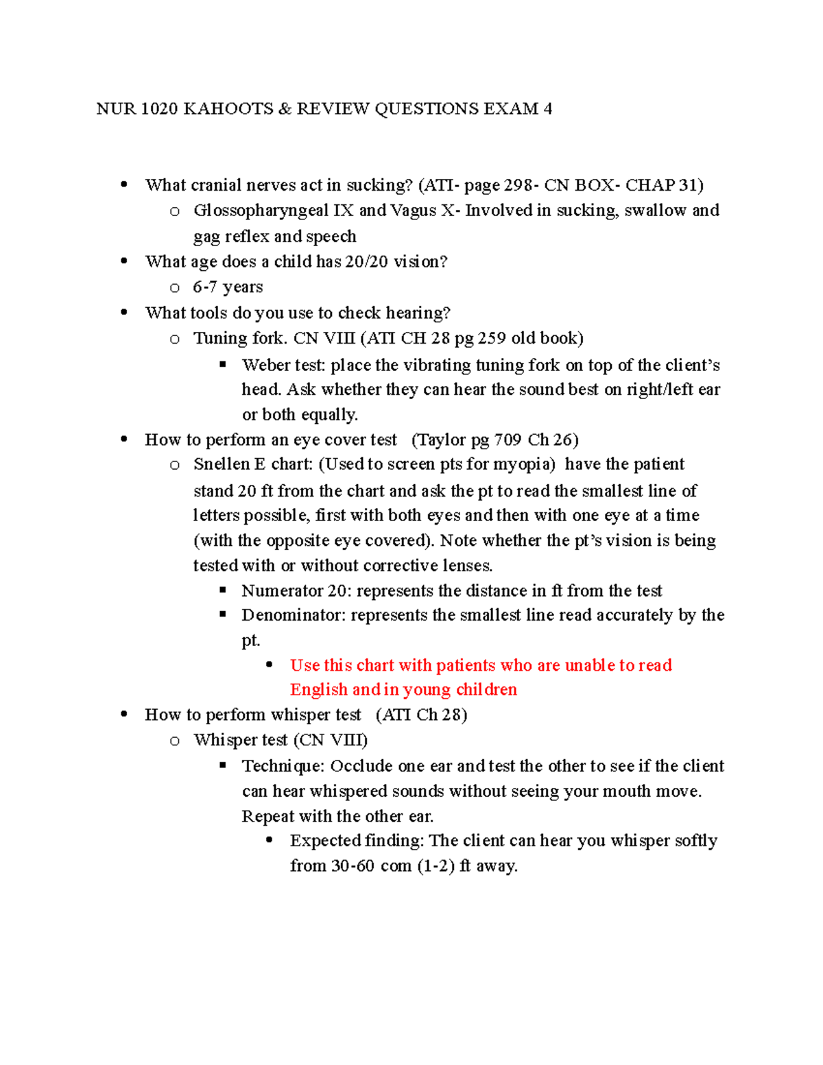 NUR 1020 Exam 4- Kahoots & Questions (1) - NUR 1020 KAHOOTS & REVIEW ...