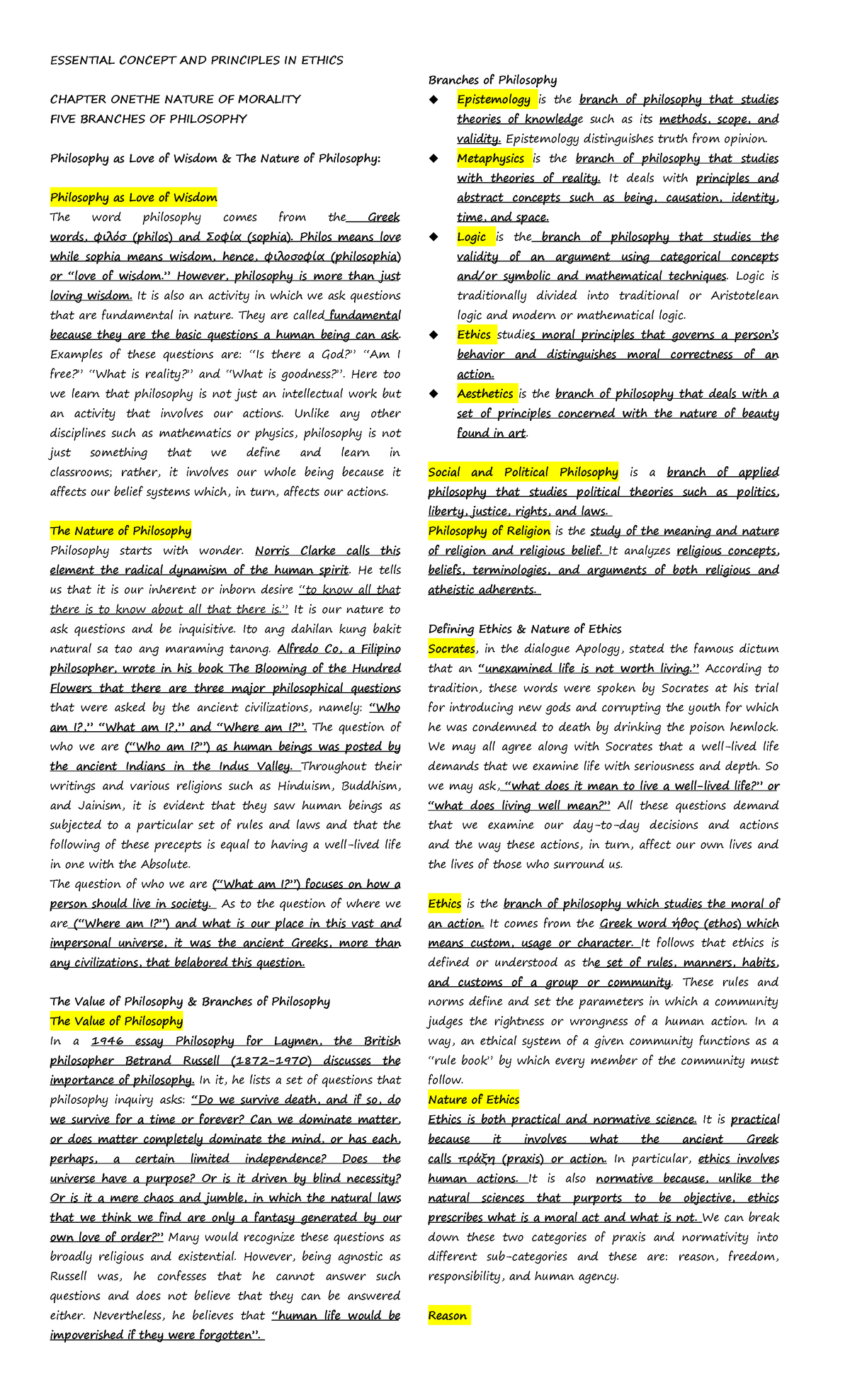 Essential Concept AND Principles IN Ethics - E SSENTIAL CONCEPT AND ...
