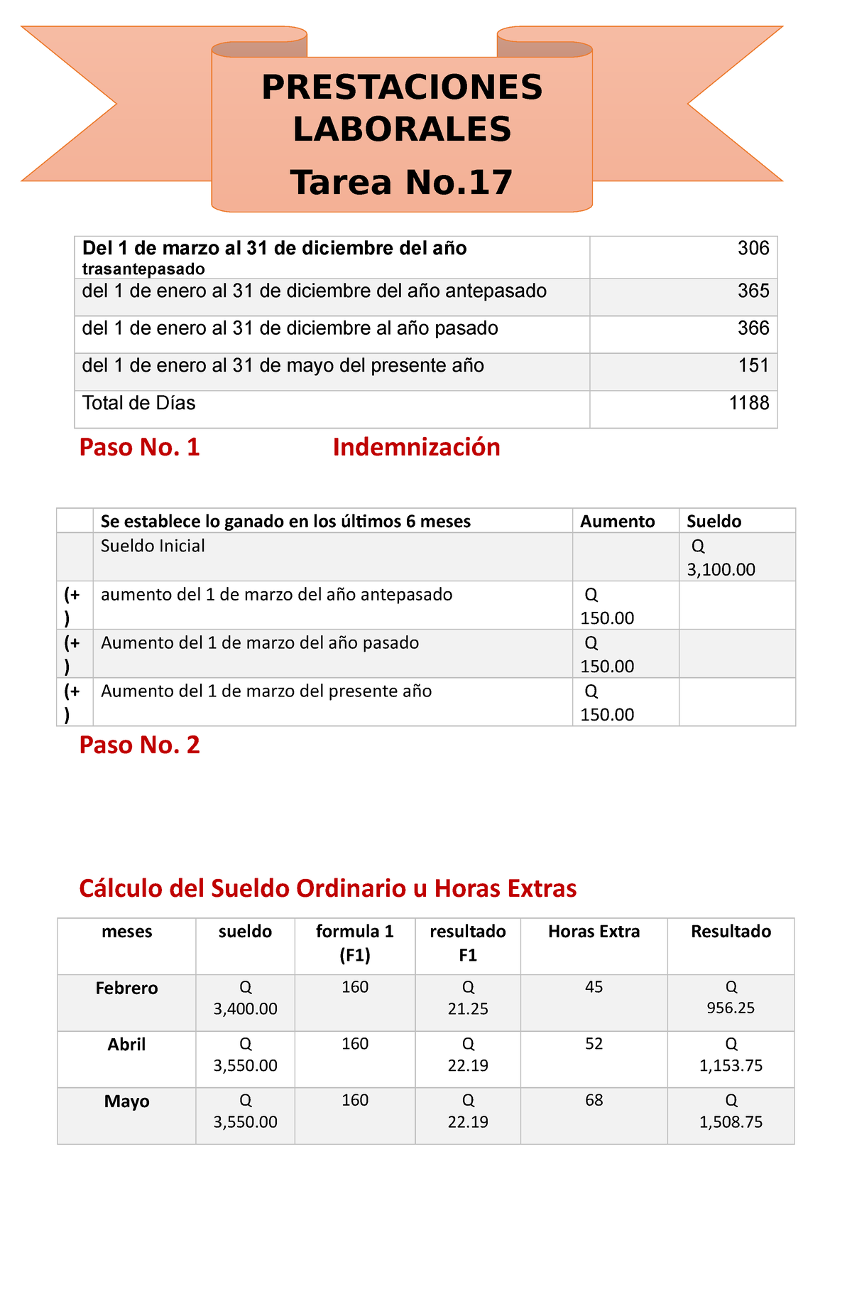 Prestaciones Laborales - Del 1 De Marzo Al 31 De Diciembre Del Año ...