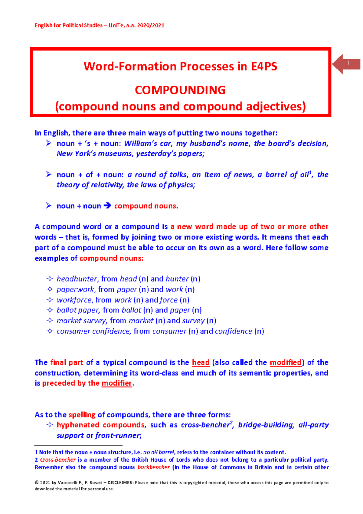 English parte 5 quinto modulo © 2021 by Vaccarelli F., F. Rosati 3