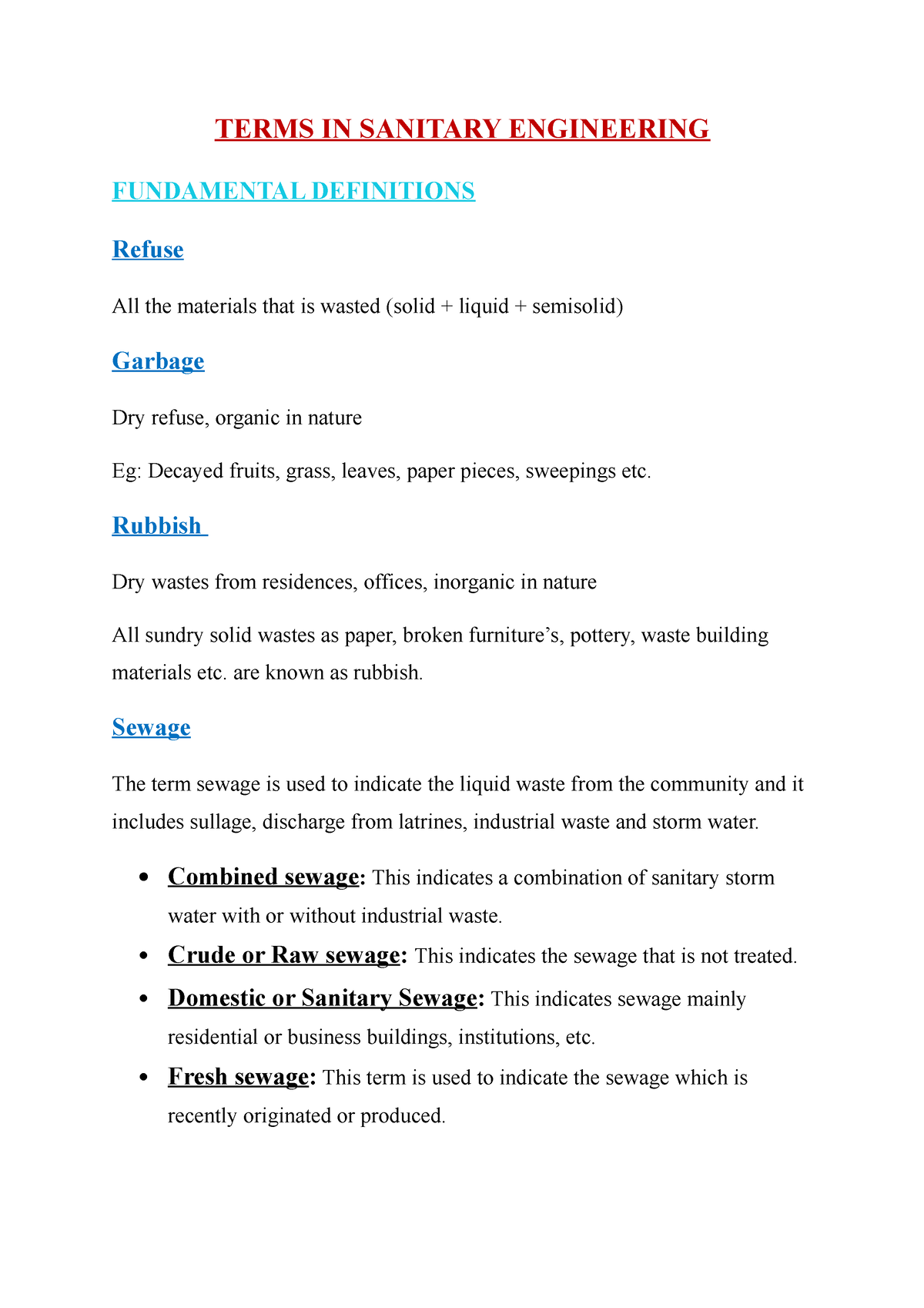 sanitary engineering thesis topics