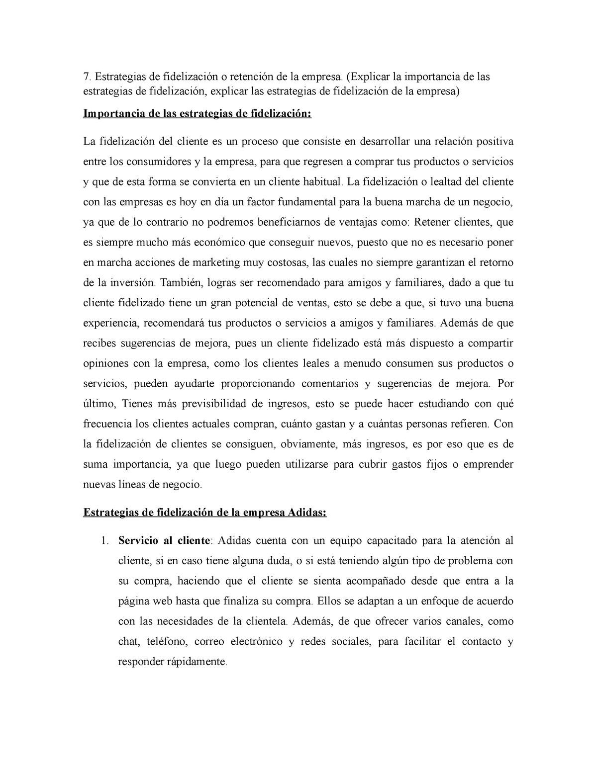 Estrategias DE Fideliazación DE Adidas- Nicolle - Estrategias de ...