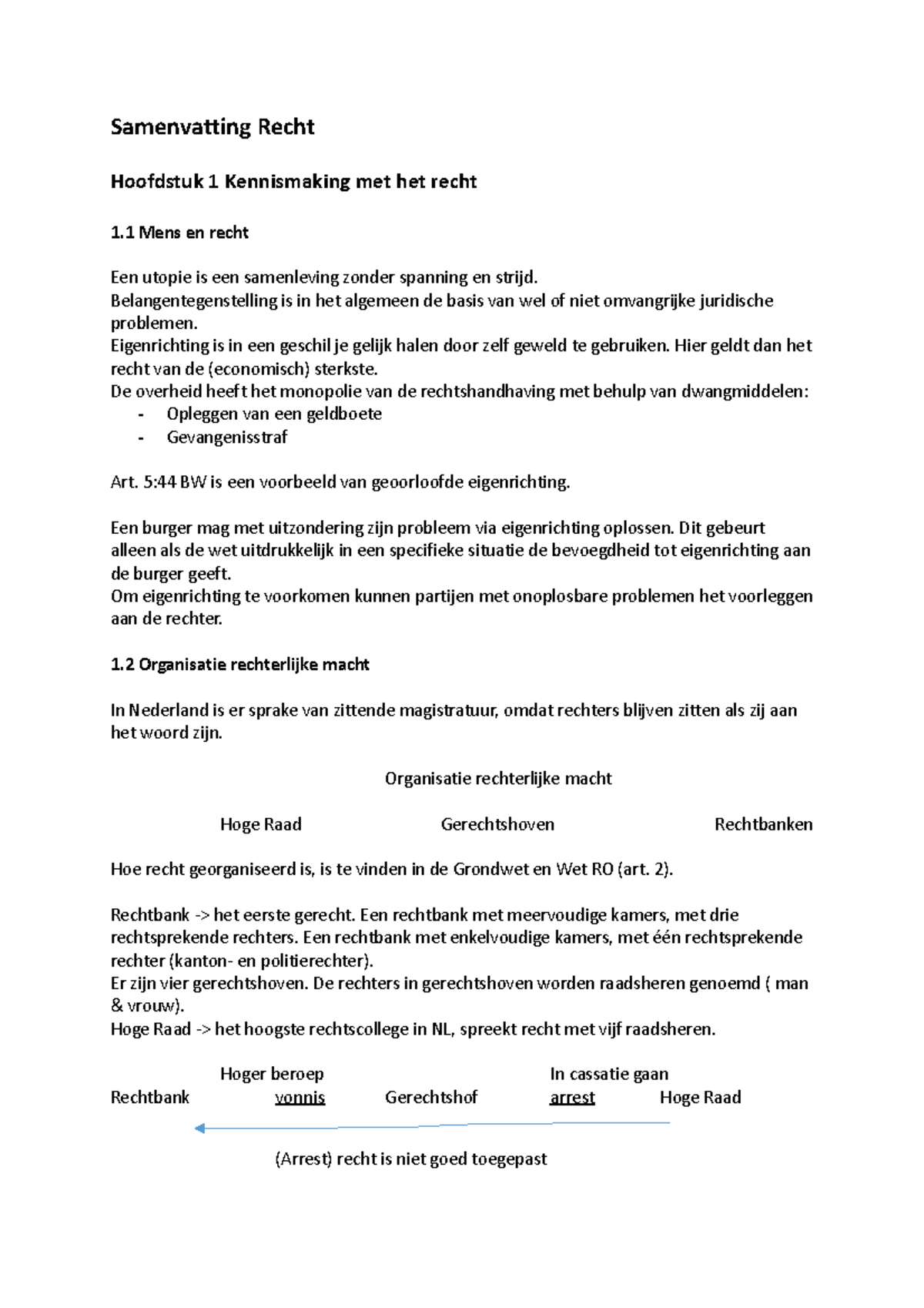 Samenvatting APR - Samenvatting Recht Hoofdstuk 1 Kennismaking Met Het ...