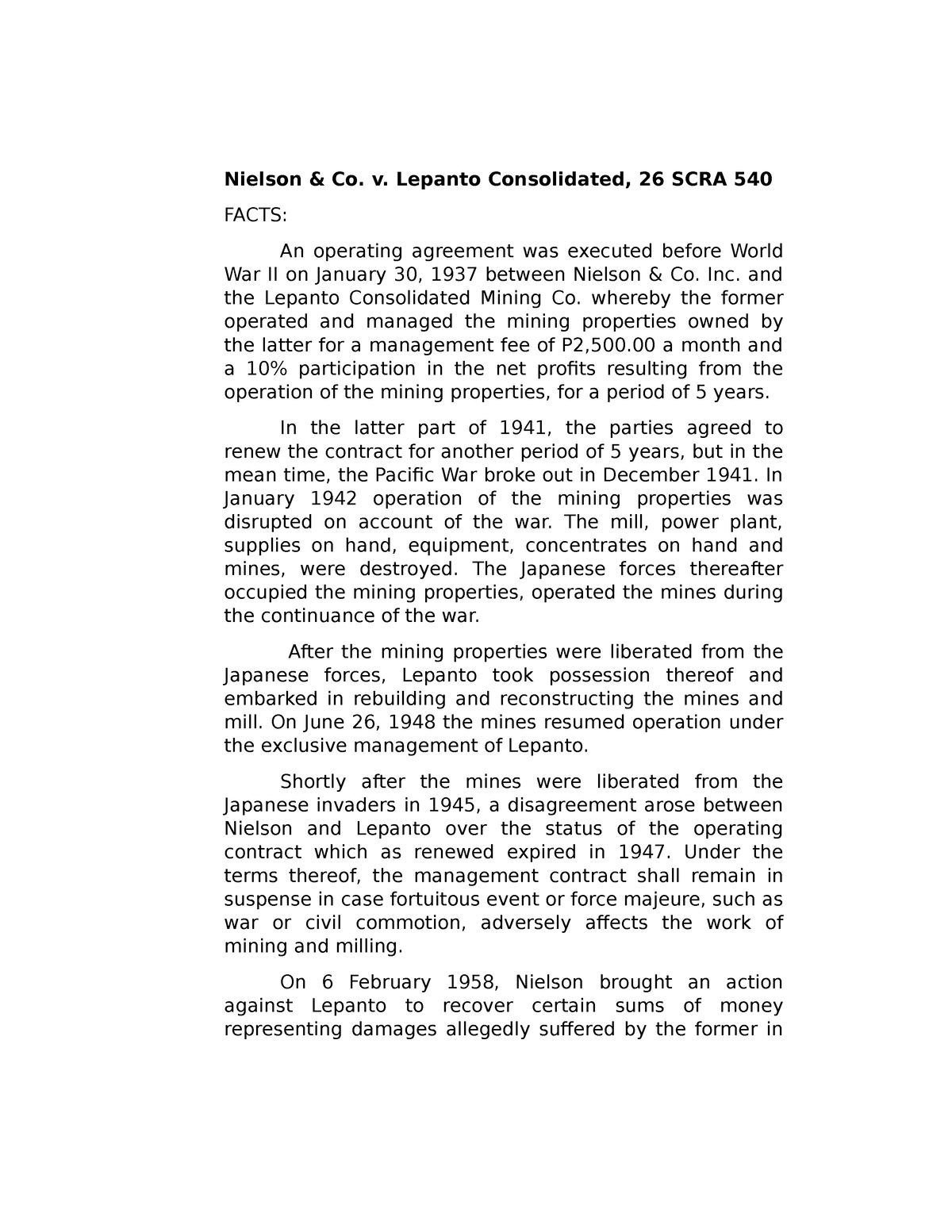 20. Nielson & Co. V. Lepanto Consolidated, 26 SCRA 540 - Nielson & Co ...