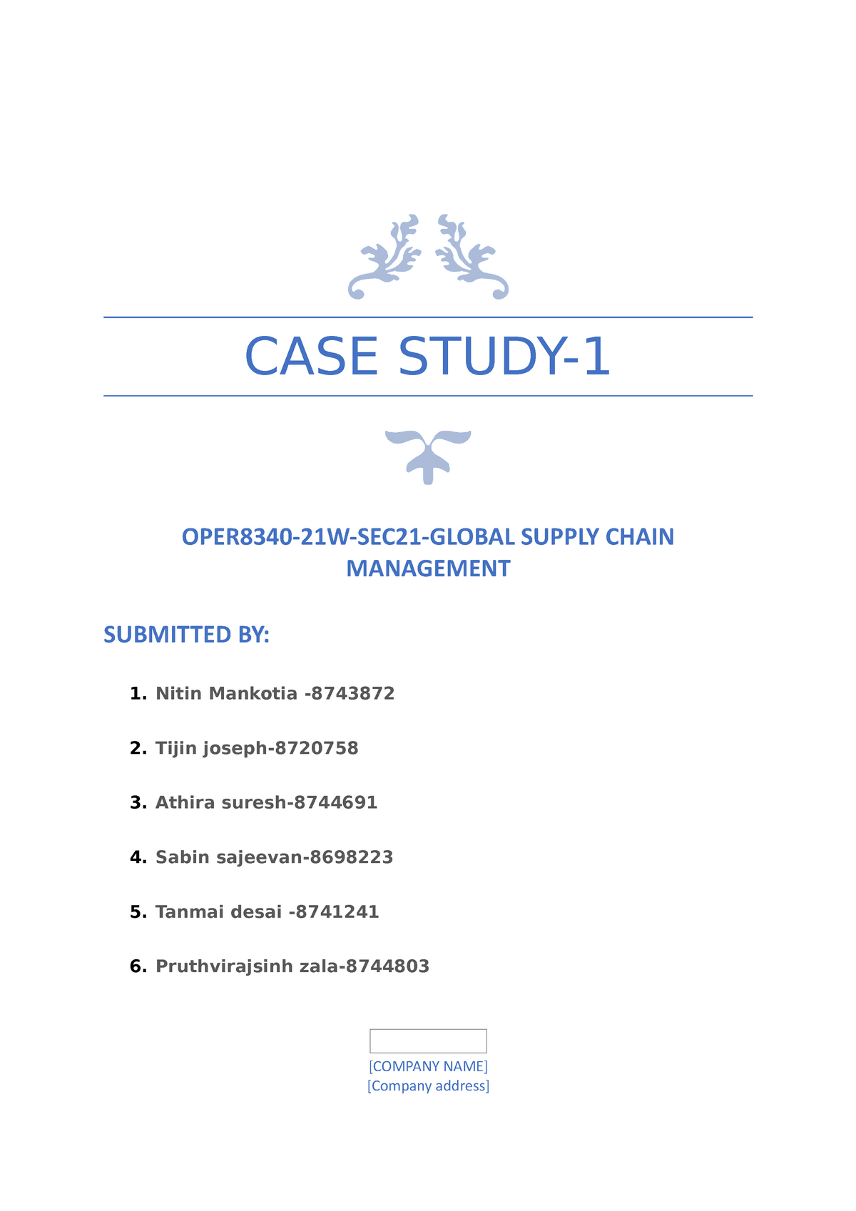 case study on global supply chain