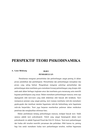 Perspektif Teori Psikologi Perkembangan Terhadap Belajar - Perspektif ...