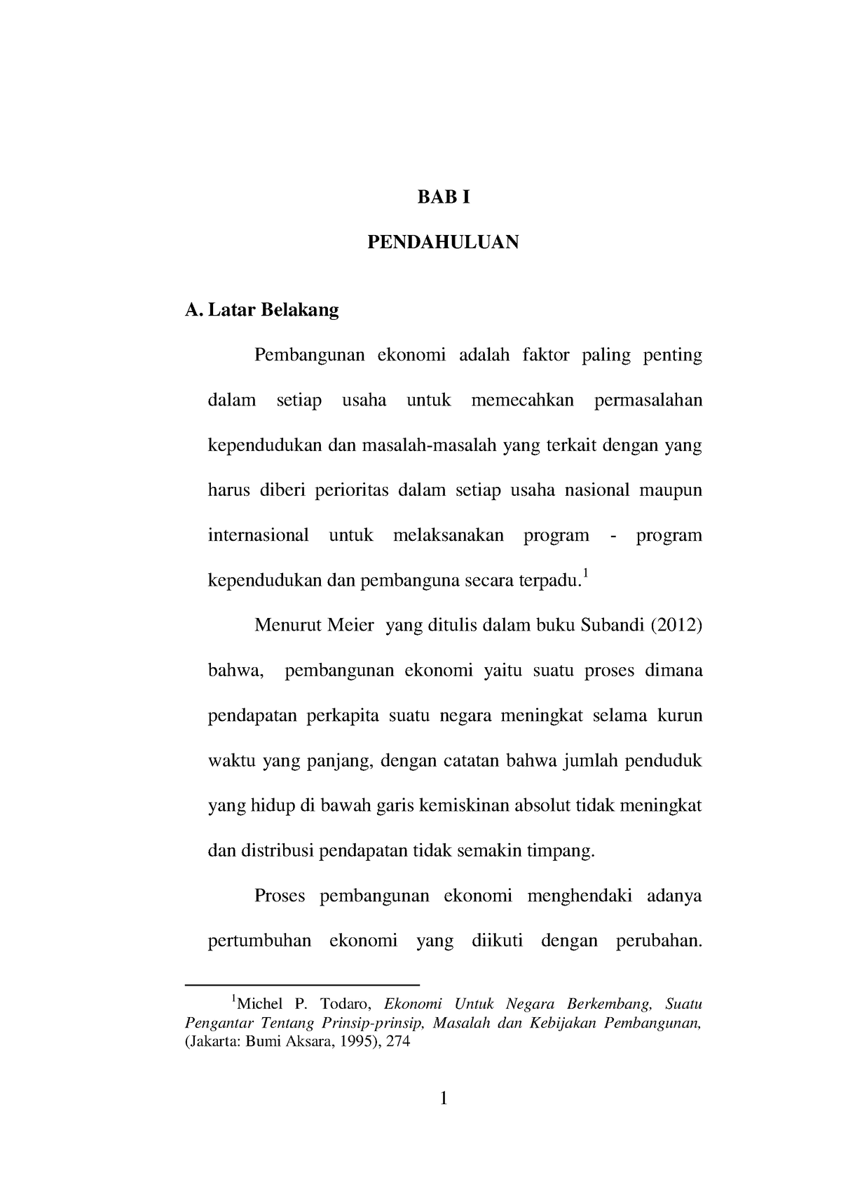 Makalah Tentang Pembangunan - 1 BAB I PENDAHULUAN A. Latar Belakang ...