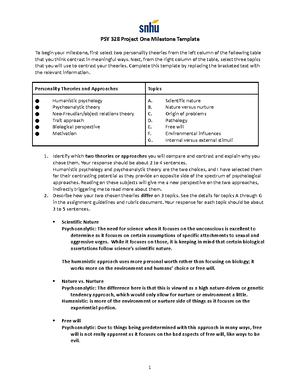 PSY 328 Module Four Journal Template - PSY 328 Module Four Journal ...