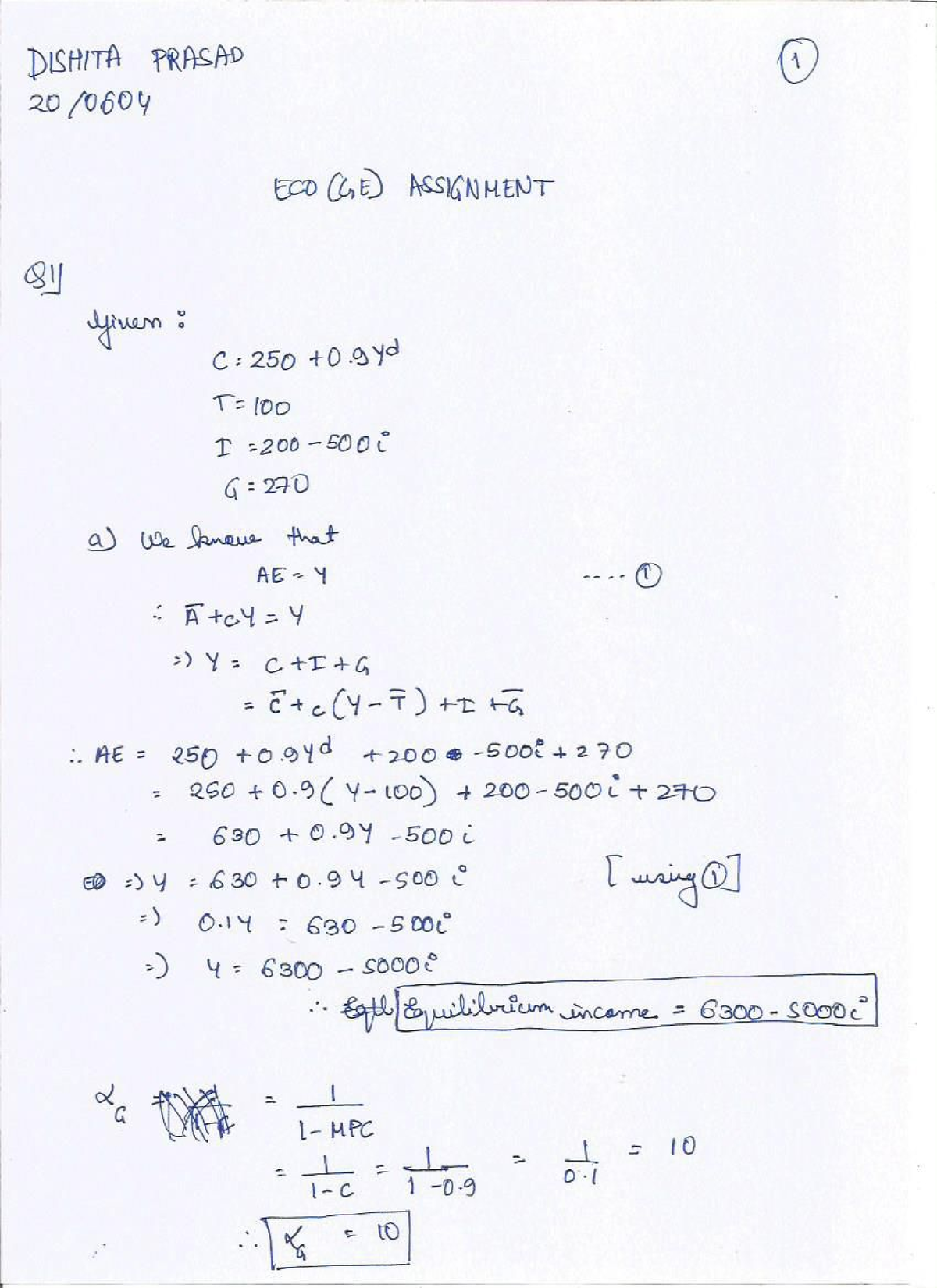 Eco Assignment IN MICRO ECONOMICS - B.A. Economics (Hons.) - Studocu